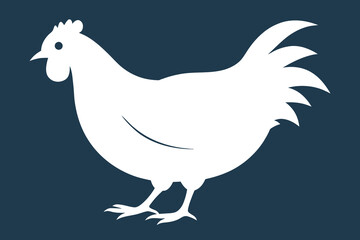 Chicken Silhouette Vectors design white background
