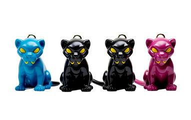 black and white tiger keychains