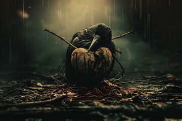 A heart heavy with grief ,