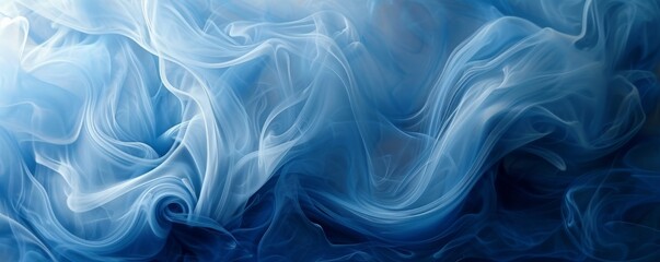 Obraz premium Blue smoke swirling patterns