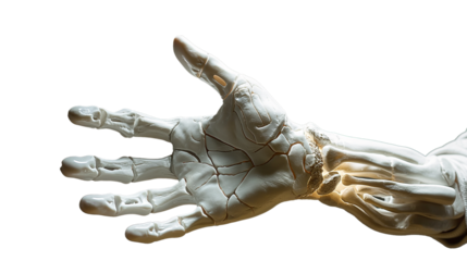 Marble Hand Isolated on Transparent Background in PNG Format