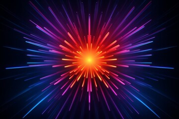 Vibrant fireworks display in the night sky