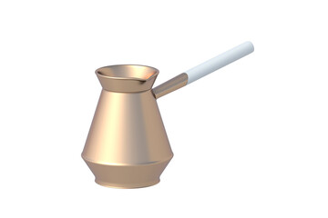 Coffee pot isolated on white background. 3d render
