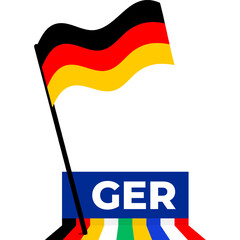 Germany national flag designed for Europe football championship in 2024