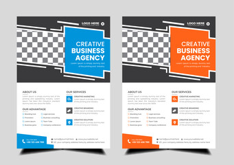 modern abstract business corporate  flyer design vector set. Creative  trendy digital marketing Magazine brochure  annual report  template design  with  green and blue bundle. letterhead Leaflet flyer