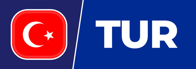 turkey national flag designed for Europe football championship in 2024