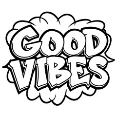 Good vibes typography t shirt design vector illustration