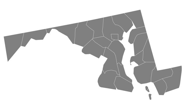 recommend clip art: Map of the US states with districts. Map of the U.S. state of Maryland