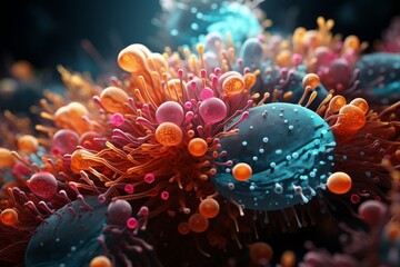 Vibrant underwater coral reef ecosystem