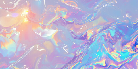 Fototapeta premium Iridescent color marble pattern background with glitter