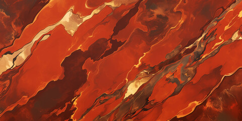 Fiery red and orange marble texture mimicking lava flows