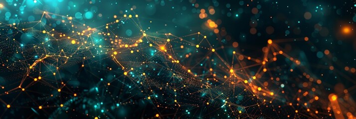 Obraz premium Bright lights on a dark background creating a blurred effect