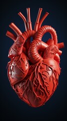 Detailed anatomical illustration of the human heart