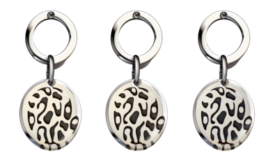 tiger skin printed on keychain 