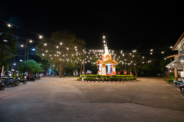 Christmas decorative lights in Thai Village.