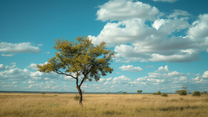 Obraz premium Photography of the single tree, with clouds. Landscapes photography. 