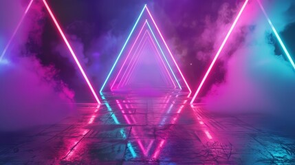 Futuristic color neon of festivals transforms every celebration into a radiant spectacle with synthwave color, banner template sharpen with copy space