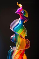Vibrant abstract liquid art