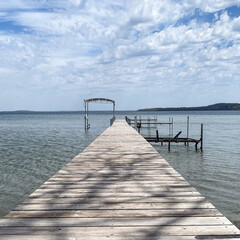 Lake Pier on Lake Mendota in Wisconsin