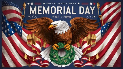 Memorial Day USA Poster High Quality Image