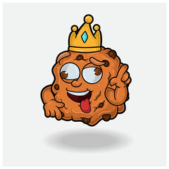 Cookies With Crazy expression. Mascot cartoon character for flavor, strain, label and packaging product.