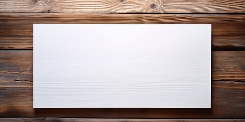 White paper black on wooden surface background decoraion scene mock up