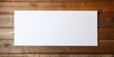 White paper black on wooden surface background decoraion scene mock up