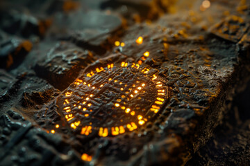 A close up of a clock with the numbers 1 through 12 on it