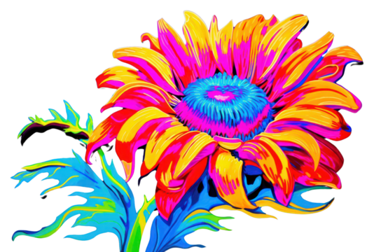 PNG Sunflower pattern yellow purple. - Powered by Adobe
