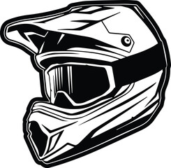 Motocross Helmet Dirt bike ATV UTV Racing Snowmobile Motorcycle Silhouette Helmet Design Outline Logo Design Clip Art Symbol Adobe Illustrator © GrantNagy