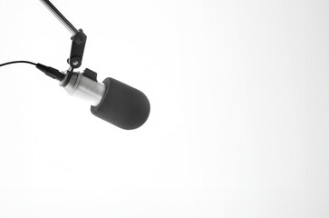 Background with a professional microphone