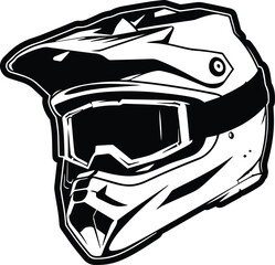 Motocross Helmet Dirt bike ATV UTV Racing Snowmobile Motorcycle Silhouette Helmet Design Outline Logo Design Clip Art Symbol Adobe Illustrator © GrantNagy