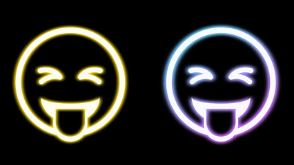 laughing and very funny moment facial expression emoji on black background