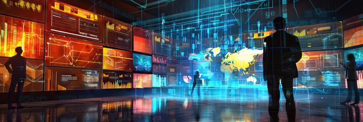 Event Planner's Wall: Covered in event theme ideas, seating charts, and a calendar with upcoming events