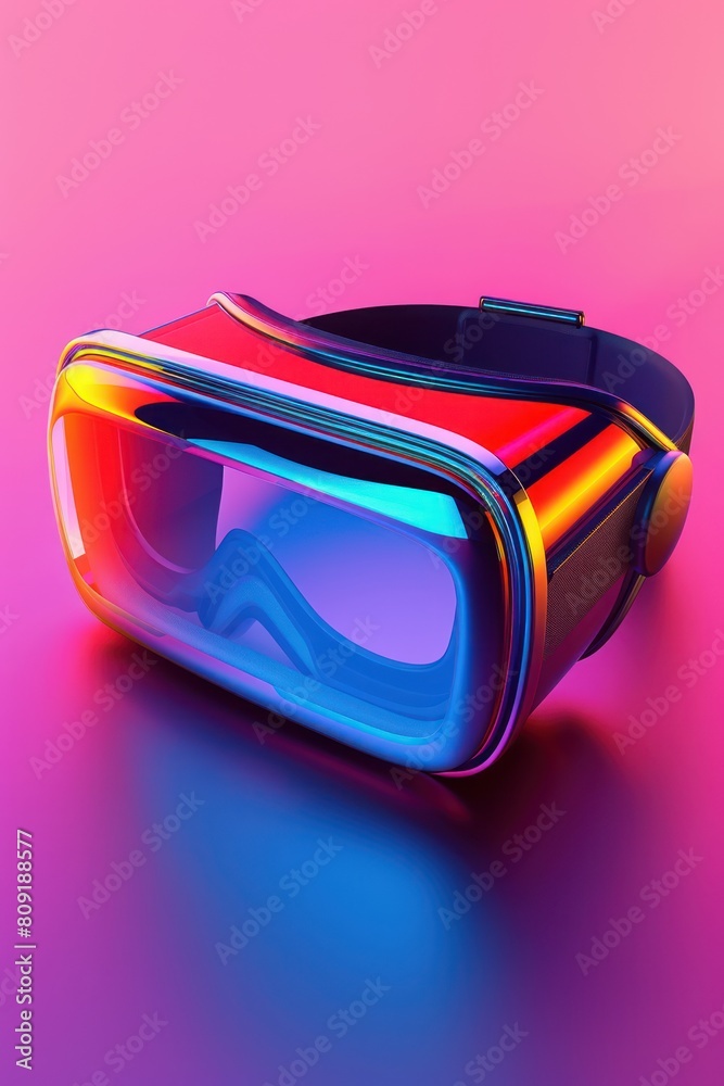 Wall mural Virtual reality glasses. Isolated background. 3d rendering. VR - Wall murals