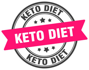 keto diet stamp. keto diet label on transparent background. round sign