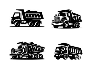 vector set of dump truck icon (artwork 1) © mr.mmz