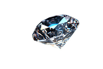 Glimmering Brilliance: Close-Up of a Captivating Shiny Diamond Against a Dramatic on transparent background