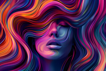 Feminine Forms: Abstract Woman Illustration for Modern Art, Abstract Beauty, Feminine Essence, Artistic Expression, Abstract Grace, Elegant Designs