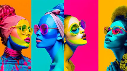 Vibrant and Joyful: Fashion and Style with 4 Colorful Models