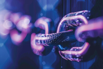 A close up of a purple and blue object - Powered by Adobe