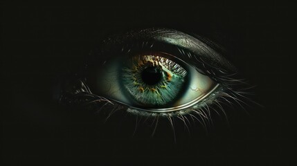 Fototapeta premium Classic logo for eye lenses on black background