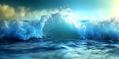 Capturing the beauty of a crystal wave breaking in slow motion underwater. Concept Underwater Photography, Slow Motion Capture, Crystal Waves, Natural Beauty, Ocean Life