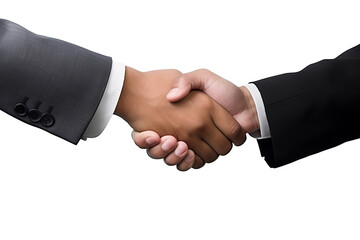 Business Handshake and Dynamic Business People on transparent background
