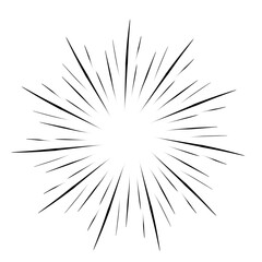 Obraz premium Hand drawn retro sunburst rays design elements