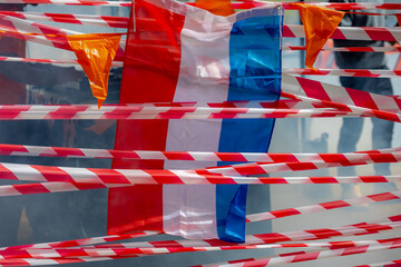 Colourful of King’s Day (in Dutch: Koningsdag) Netherlands flag with horizontal tricolour, Orange...