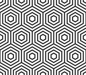 Geometric pattern. Simple stacked hexagons pattern. Large hexagons. Seamless tileable vector illustration.