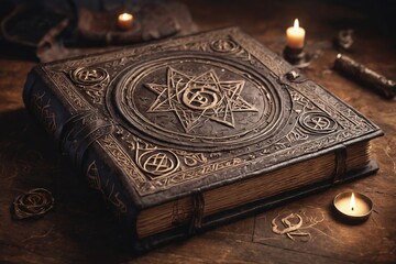 In the Circle of Mystique: An Old Spellbook amidst Esoteric Elements