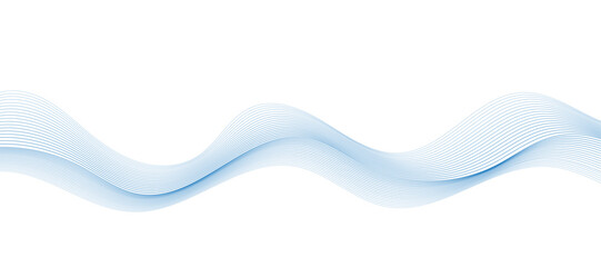 Abstract vector modern background with blue wavy lines and particles.