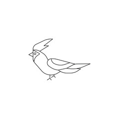 red cardinal vector type icon